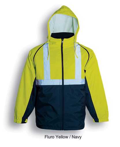 Bocini-Unisex Adults Hi-Vis 3 In 1 Jacket With Reflective tape-SJ0642