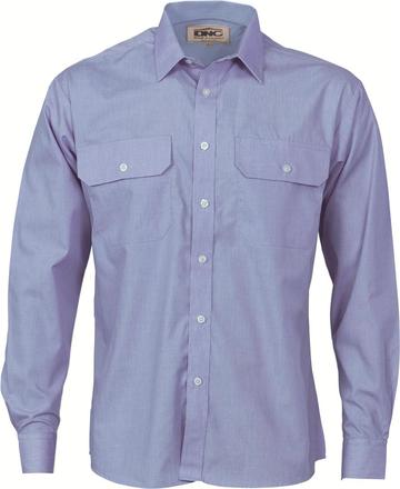 Dnc Polyester Cotton L/S Work Shirt (3212) - Star Uniforms Australia