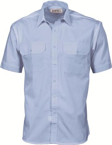 Dnc Polyester Cotton S/S Work Shirt (3211) - Star Uniforms Australia