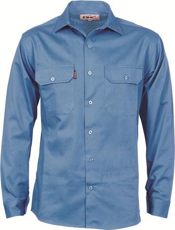 Dnc Cotton Drill L/S Work Shirt With Gusset Sleeve (3209) - Star Uniforms Australia