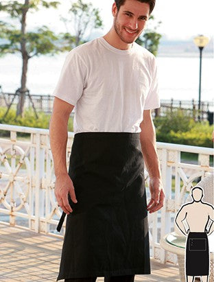 Bocini-Cotton Drill Three Quarter Apron-With Pocket-WA0391