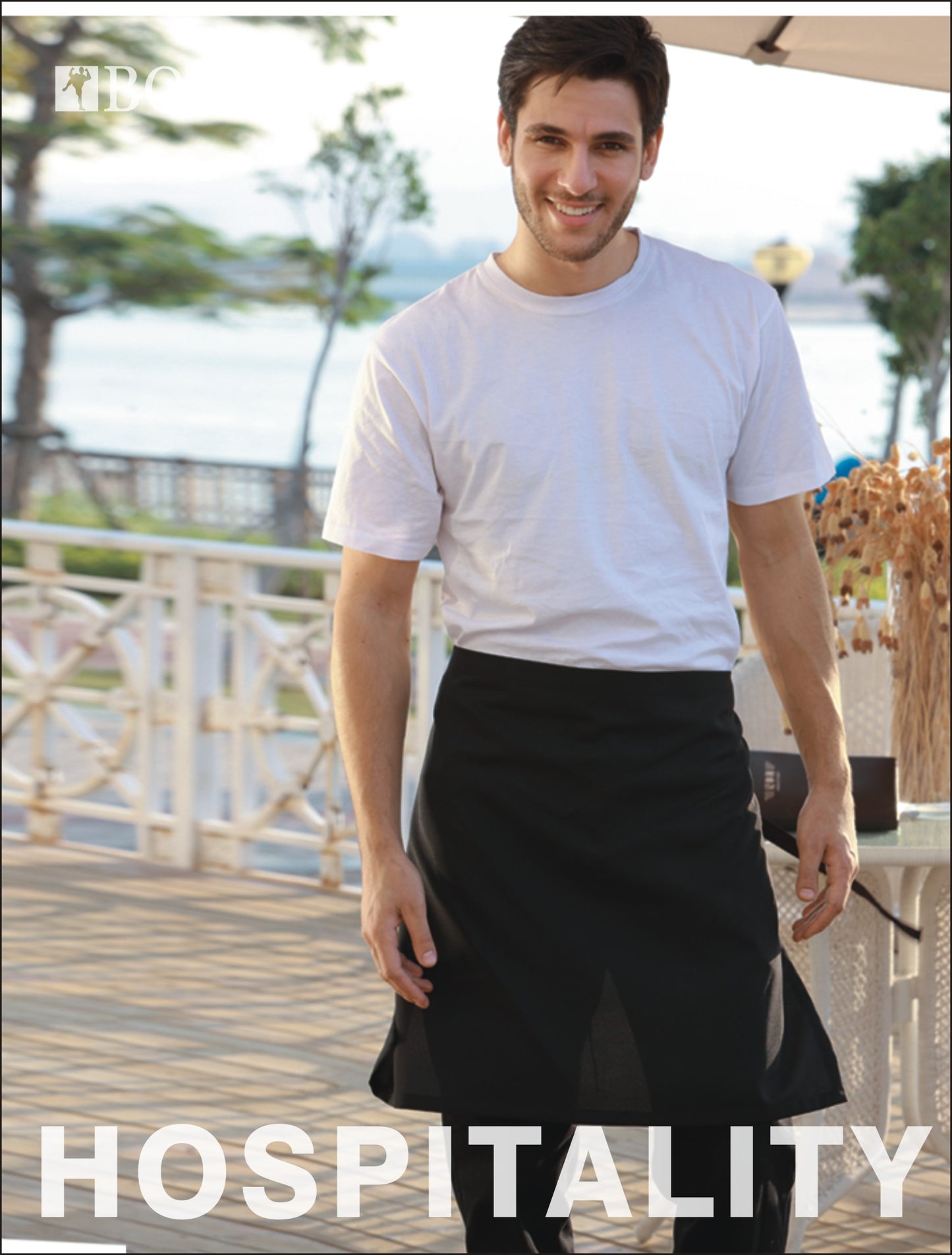 Bocini-Cotton Drill Half Apron - No Pocket-WA0671