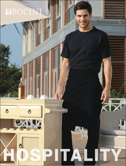 Bocini-Polyester Drill Half Apron - No Pocket-WA0678