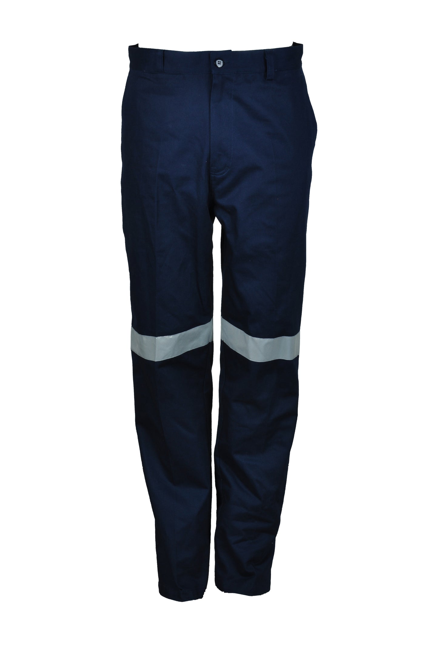 Bocini-Unisex Adults Cotton Drill Work Pants With Reflective Tape-WK1234