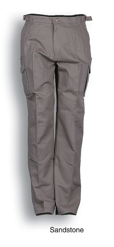 Bocini-Unisex Adults Cotton Drill Cargo Pants-WK616