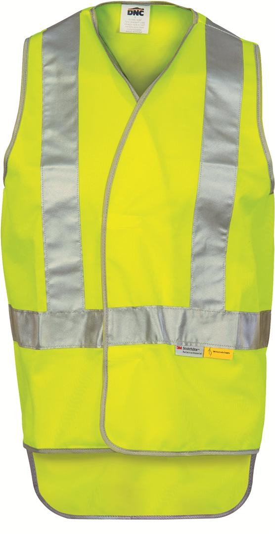Dnc Day & Night Cross Back Safety Vest With Tail (3802) - Star Uniforms Australia