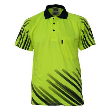 Dnc Hivis Sublimated Stripe Polo (3566) - www.staruniforms.com.au