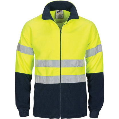 Dnc Hivis Two Tone Full Zip Polar Fleece With Generic R/Tape (3830) - Star Uniforms Australia