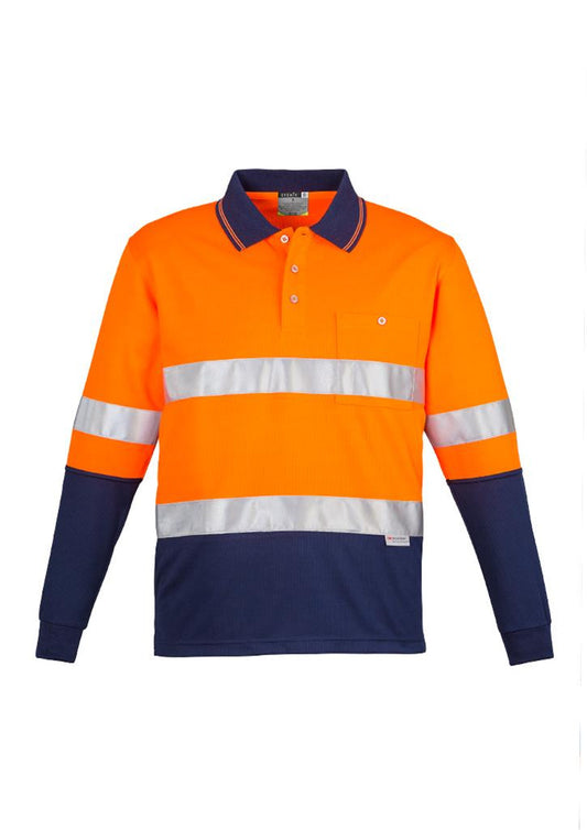 Syzmik Mens Hi Vis Spliced Polo - Long Sleeve Hoop Taped (ZH235)